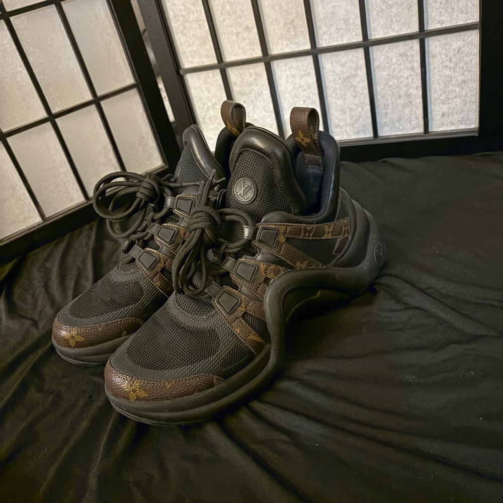 Louis Vuitton Black and Brown Archlight Sneakers - Picture 2 of 6